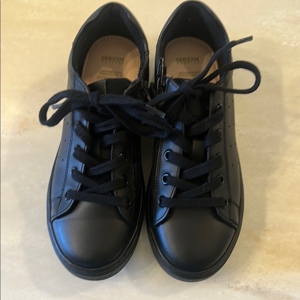 Black Leather Sneakers